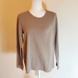 Sonoma tan long sleeve crewneck top